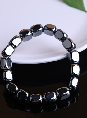 天然太赫兹钛硅石随形能量石手链