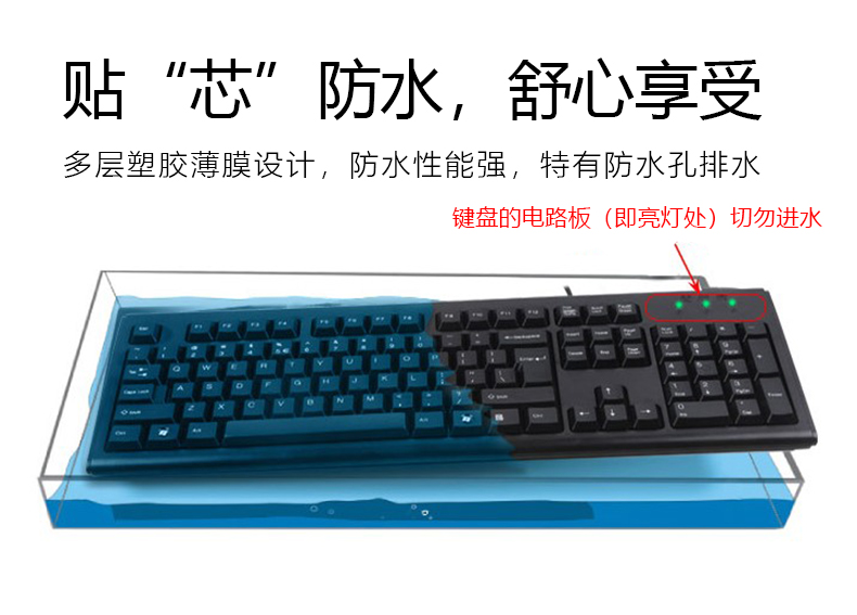 双飞燕有线键盘USB台式机电脑笔记本办公家用游戏鼠标套装KR-85-图2