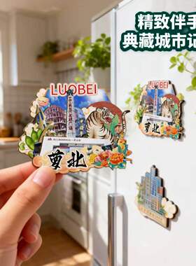 磁吸冰箱贴萝北龙江三峡纪念品