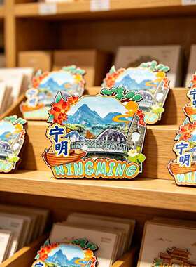磁吸冰箱贴宁明花山岩画纪念品