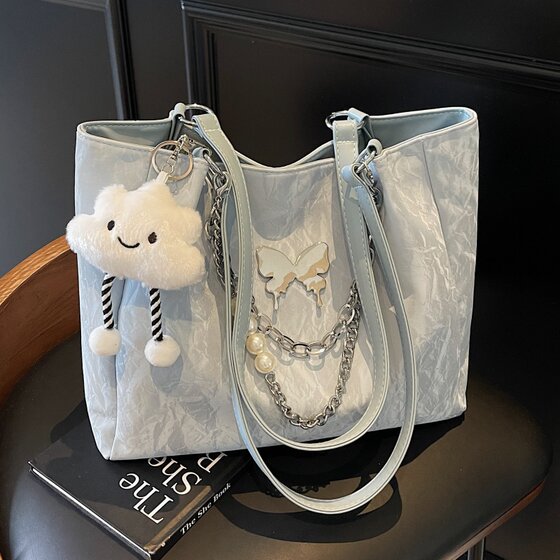 High-end single shoulder large bag women's 2026 new fashion hot style large capacity commuting and versatile work tote bag
