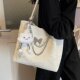 Simple shoulder large capacity commuter tote bag