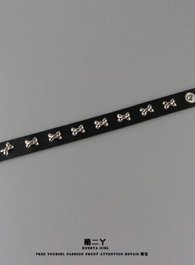 朋克风骨头手链亚文化手环亚比