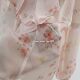 ເສື້ອຢືດ tencel chiffon ສີບົວ floral super fairy ruffled