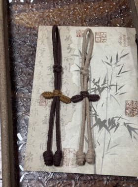葫芦腰绳藏式棉绳奶瓶八宝小葫芦挂绳纯手工编织可调节推拉
