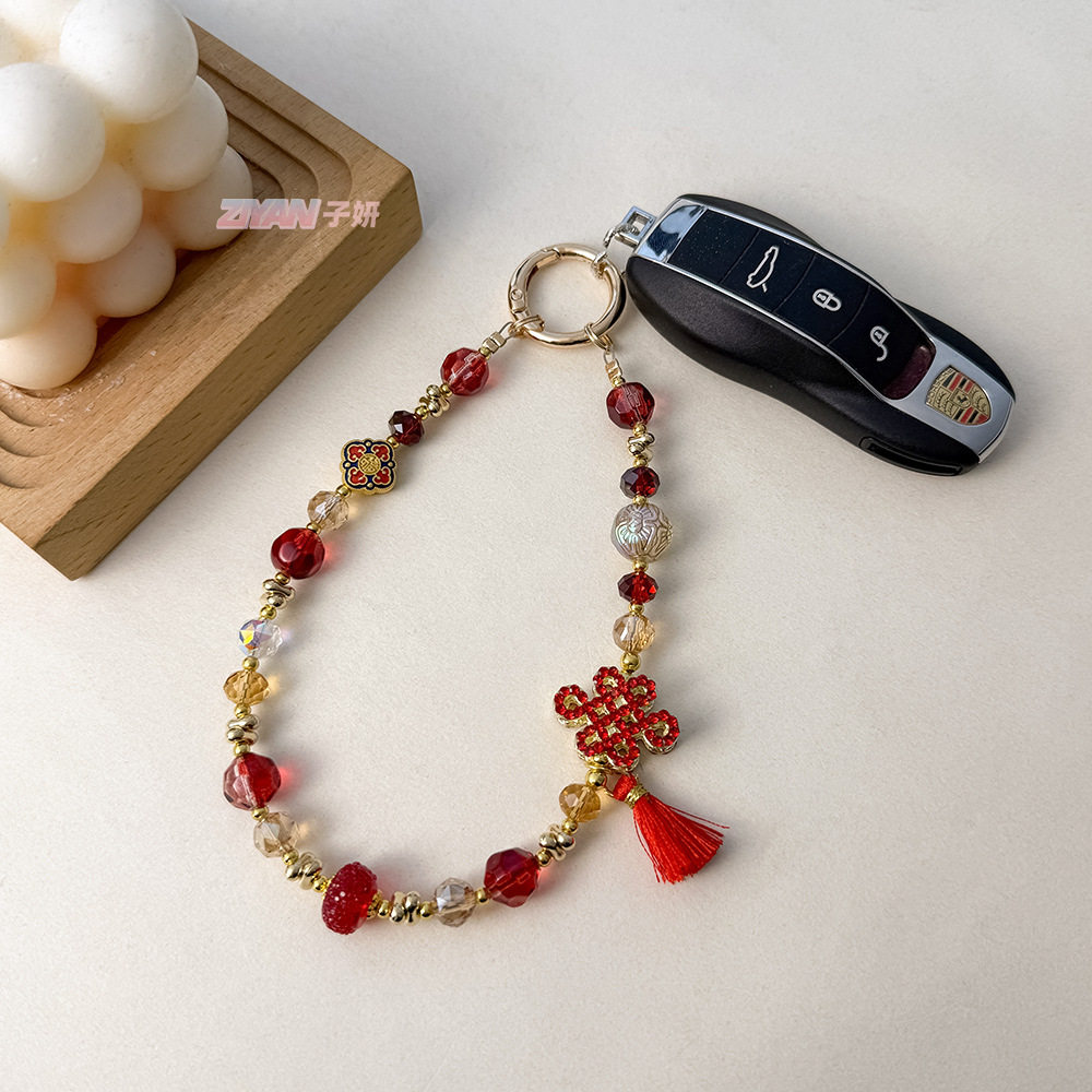 Clove 中国结流苏手机链短款新中式钥匙扣装饰绳国风痛包包挂件女,淘宝优惠券,粉丝福利购,淘宝优惠卷