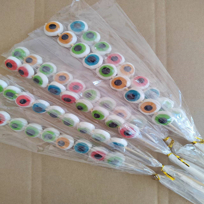 Q弹眼睛橡皮糖串串眼珠子果汁软糖多眼怪怪串网红儿童创意棒棒糖,淘宝优惠券,粉丝福利购,淘宝优惠卷