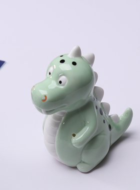 手工陶瓷卡通可爱风动物桌面摆件