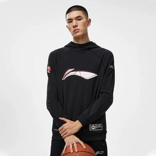 Li Ning, баскетбольная флисовая удерживающая тепло осенняя толстовка с капюшоном
