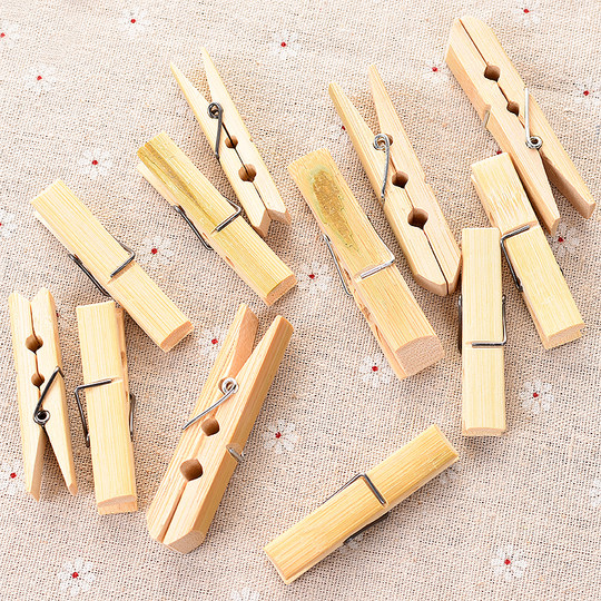 Natural high-quality bamboo wooden clips, windproof clips, large drying clips, clothes clips, small clips for drying socks, bamboo clips