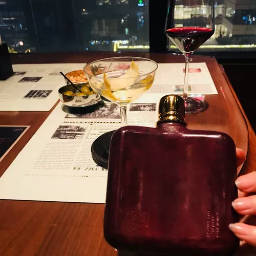 Импортная карманная фляжка, кожаный ретро мужской портативный чехол, Италия, из натуральной кожи