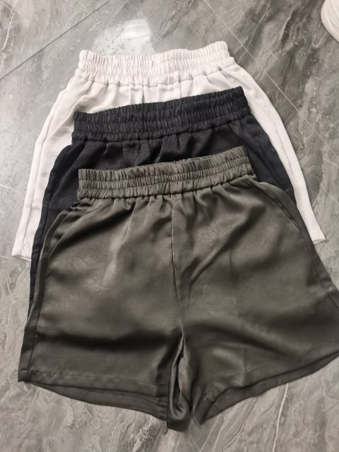 2 Double Sided Satin Shorts Pocket Plus Size Loose Women