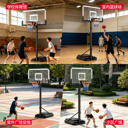 儿童家用篮球架青少年室内户外可升降可移动篮球框成人标准投篮架 - 图3