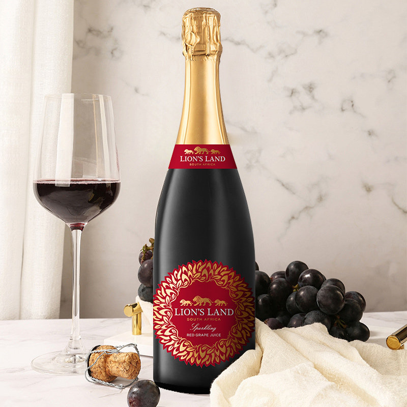 葡萄汁饮料南非原瓶进口金狮园起泡红葡萄汁750ml无醇0添加酿果汁,淘宝优惠券,粉丝福利购,淘宝优惠卷