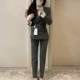 Fat mm high-end gray business suit suit for women