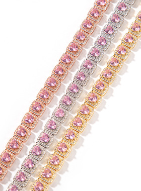 ICEBLING粉钻爱心冰糖项链女