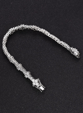 10分钻十字架满钻莫桑钻手链