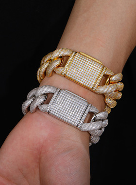 ICEBLING5MM满钻锆石古巴手链