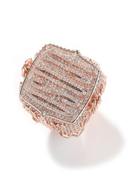 英文字母定制满钻戒指