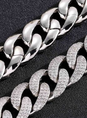 18MM粗满钻古巴项链嘻哈