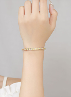 ICEBLING香槟色莫桑石排钻手链