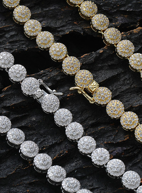 7MM满钻圆形设计网球链冰糖链