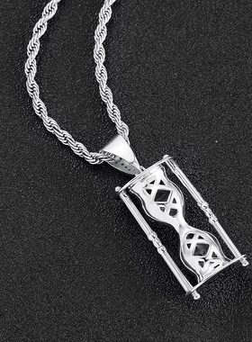 小众原创沙漏瓶子镶钻锆石吊坠