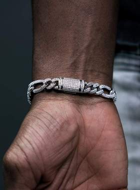 ICEBLING12MM锆石嘻哈手链