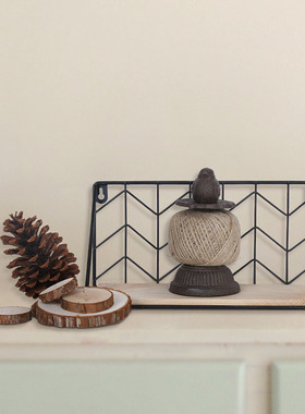 美式乡村复古铸铁小鸟线轴绕绳器鸟摆件家居客厅DIYY麻绳工具