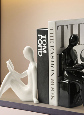 北欧创意陶瓷抽象人物家居情侣书档桌面摆件电视柜酒柜设计师装饰