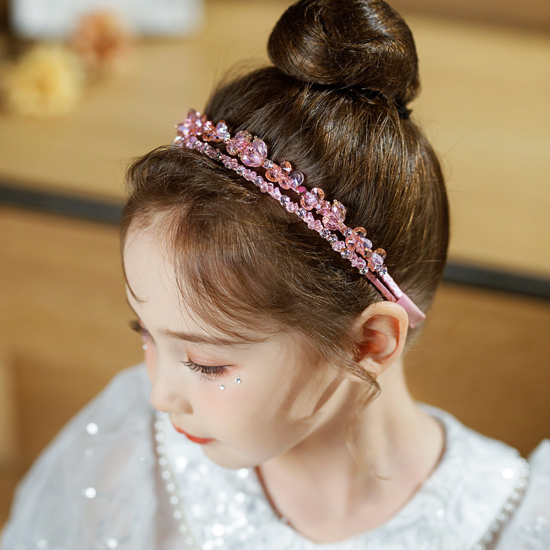 新款儿童韩国时尚仙气双排发箍花童公主配饰女童生日发饰头箍发卡,淘宝优惠券,粉丝福利购,淘宝优惠卷