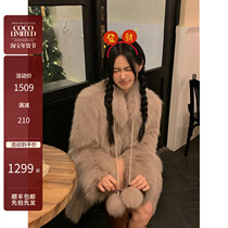 COCO Fur  Fat Property Little Mission Imported Fox Fur Whole Leather Abs New Fur Coats Women Winter