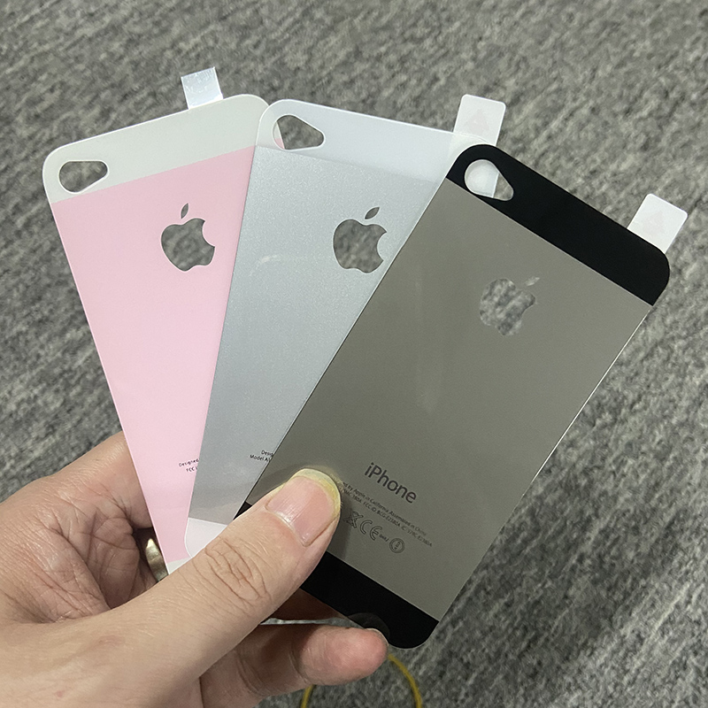 适用于苹果iPhone4前后4S高清膜仿5S/6S防爆钢化玻璃贴膜彩色背膜加厚保护膜