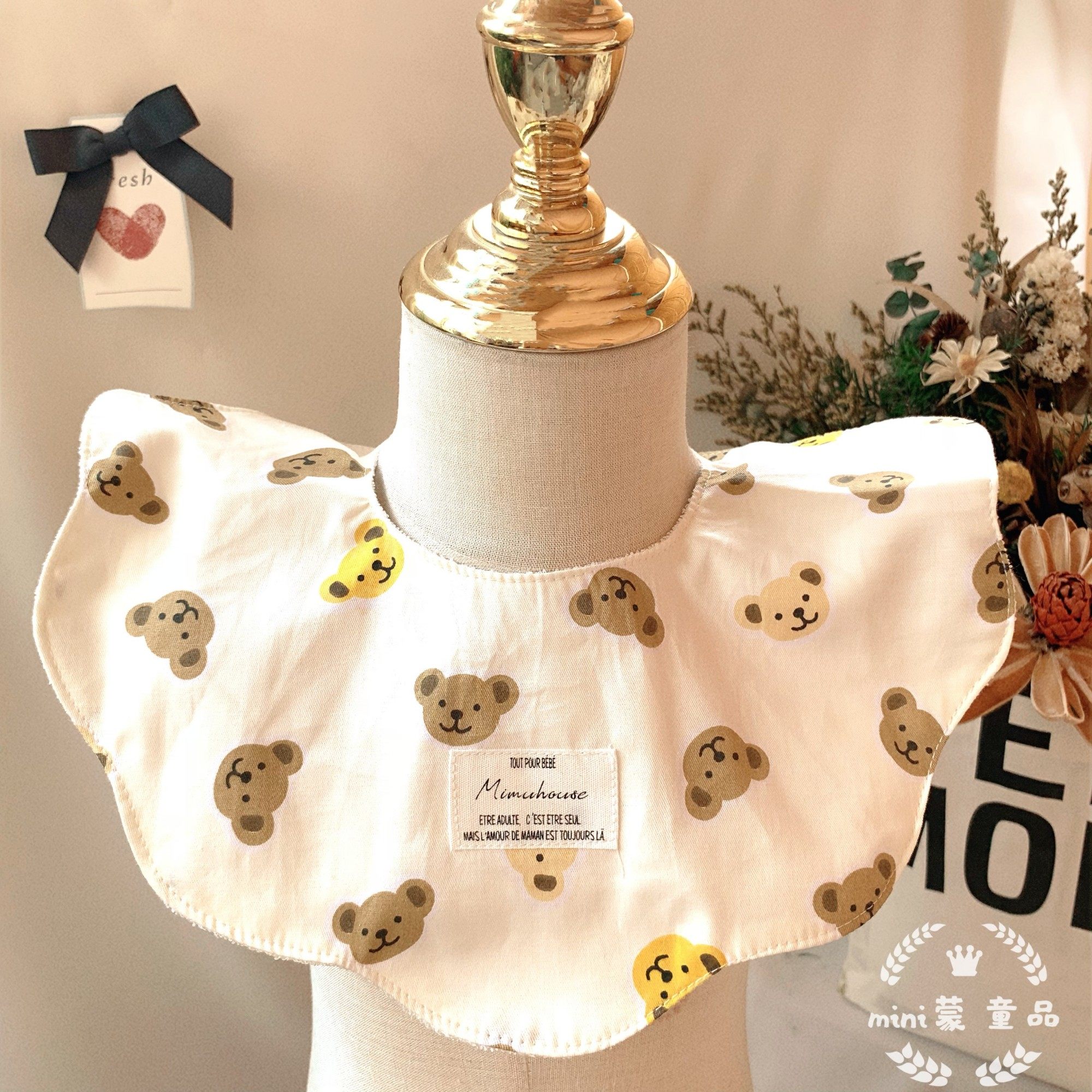 韩版纯棉宝宝围嘴婴儿口水巾新生儿防吐奶花瓣围兜假领吃饭小围嘴,淘宝优惠券,粉丝福利购,淘宝优惠卷