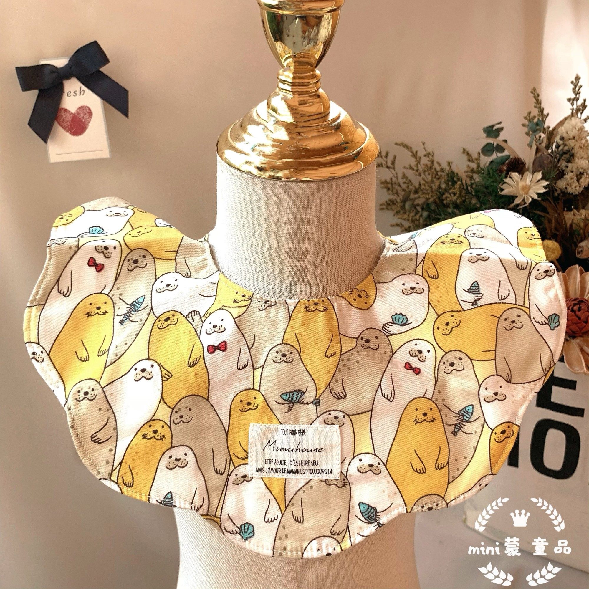 韩版纯棉宝宝围嘴婴儿口水巾新生儿防吐奶花瓣围兜假领吃饭小围嘴,淘宝优惠券,粉丝福利购,淘宝优惠卷