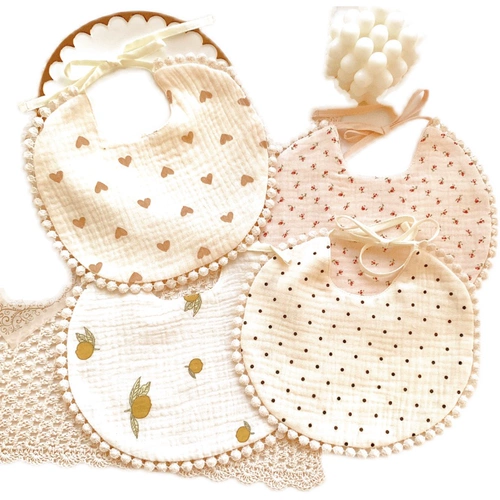 Брендовый детский хлопковый марлевый нагрудник, мягкий слюнявчик для новорожденных, в корейском стиле, с карманом