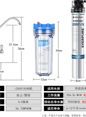 美国爱惠浦Insurice 1-I20002直饮厨房净水机滤水机咖啡机制冰机