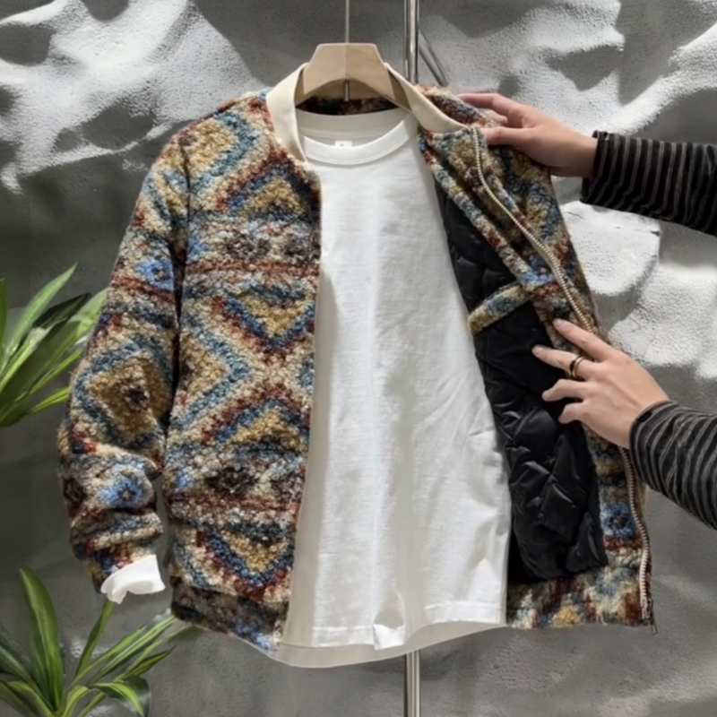 冬季潮牌中式国风提花立领棉服夹克男士户外百搭防寒保暖休闲外套,淘宝优惠券,粉丝福利购,淘宝优惠卷