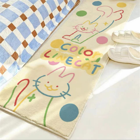 小狗床边地毯卧室长条卡通儿童房间地垫床前小主卧客厅垫飘窗垫子,淘宝优惠券,粉丝福利购,淘宝优惠卷