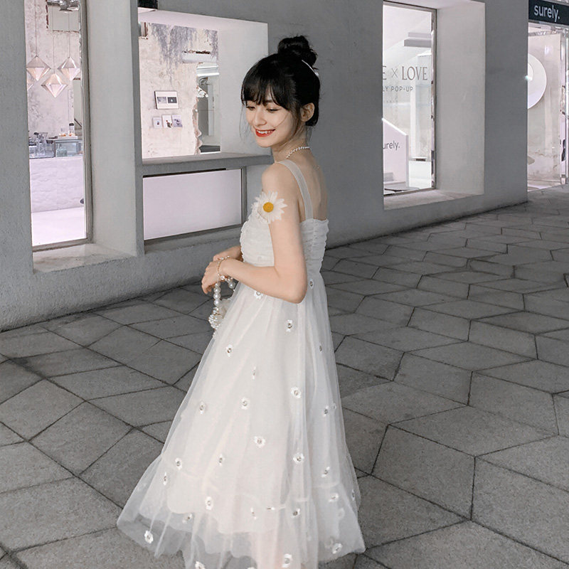 小镇姗姗气质吊带仙女女夏连衣裙 小镇姗姗连衣裙