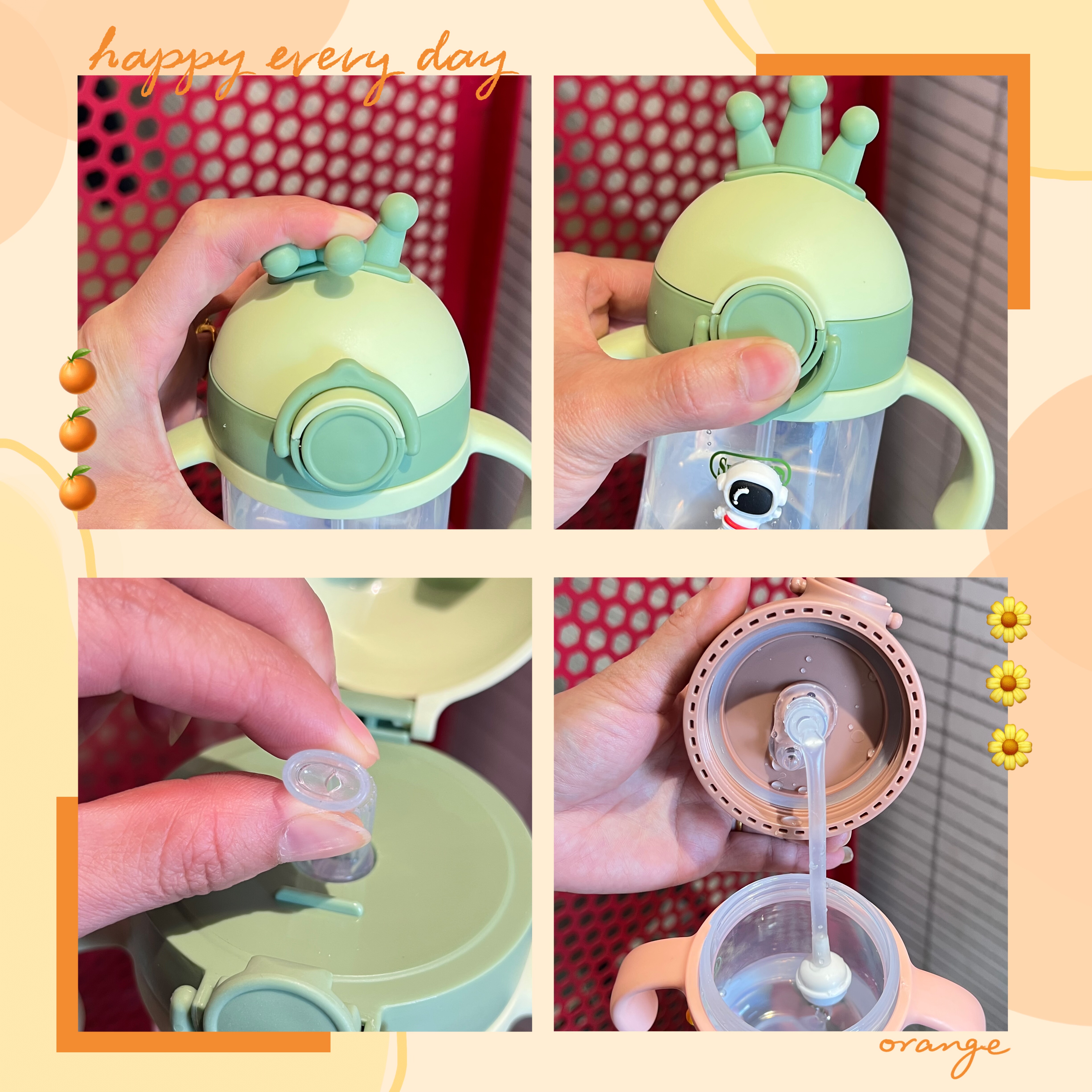 儿童水杯一岁以上婴儿宝宝重力球喝水奶瓶吸管学饮杯婴幼儿刻度杯,淘宝优惠券,粉丝福利购,淘宝优惠卷