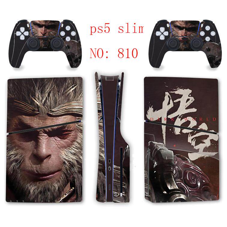 PS5slim光驱版痛机贴新款图案黑神话悟空PS5slim数字版贴纸两手柄