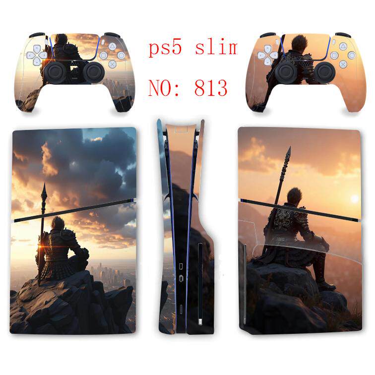 PS5slim光驱版痛机贴新款图案黑神话悟空PS5slim数字版贴纸两手柄