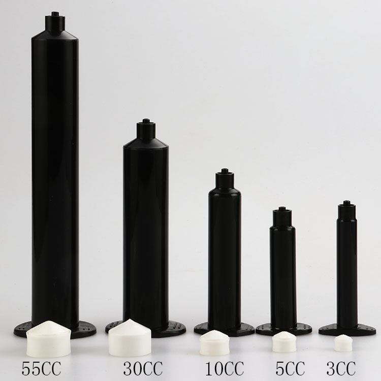 点胶机针筒 黑色针筒 适配器 3/5/10/30/55CC美式透明针筒 转接头 - 图1