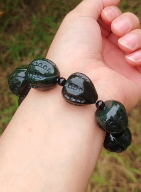 天然和田玉核桃手串21MM男士款