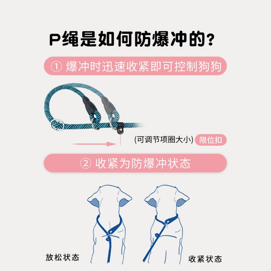 Explosion-proof dog training rope p rope special for dog walking