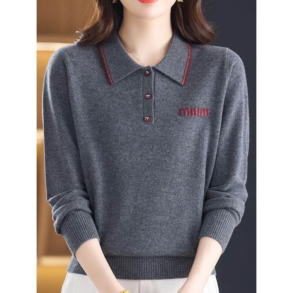 100%山羊绒中年妈妈纯色毛衣女秋冬大码翻领针织打底衫女上衣短款,淘宝优惠券,粉丝福利购,淘宝优惠卷