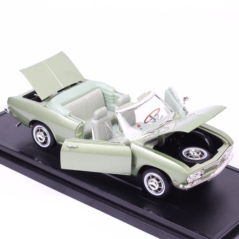 1:18路鹰雪佛兰科鲁泽Corvair Monza仿真汽车敞篷老爷车模型1969-图2