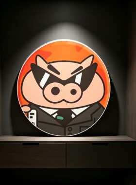卡通肥嘟嘟LED氛围灯画卧室床头装饰灯创意个性发光画