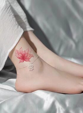唯美花朵高颜值彩色纹身贴防水